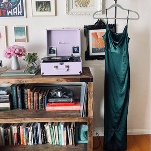 Sought After Cowl Satin Dress